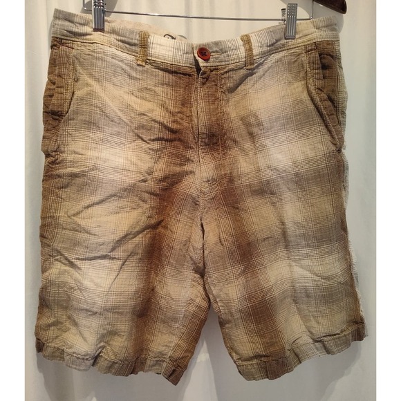 Tommy Bahama Men´s Plaid Shorts Linen Silk Ombre Light Weight and Classic Fit - Picture 1 of 7